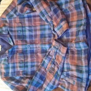 L.L. Bean Plaid Shirt - Purple/Green/Red Size S